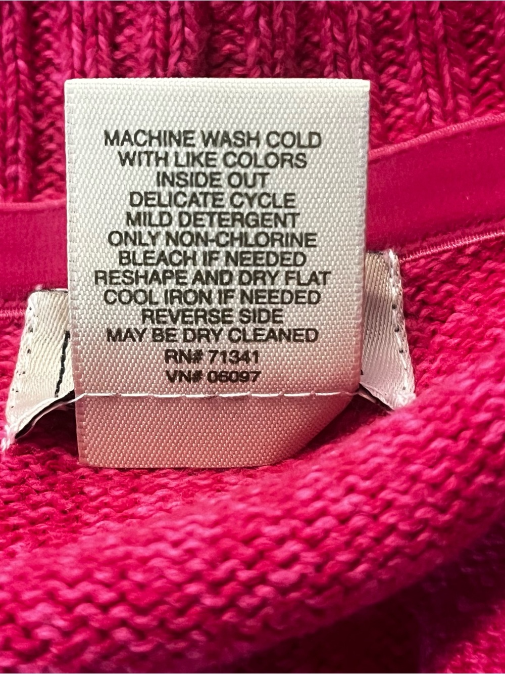 L.L. Bean Open-Front Magenta Pink Shawl Collar Cardigan size M - Picture 7 of 7